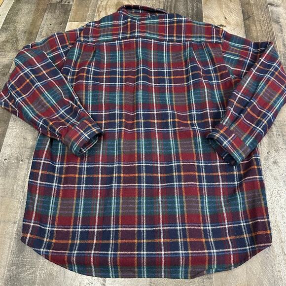 Vintage Pendleton Shirt Mens Large Flannel Wool Plaid Made in USA - Picture 6 of 13
